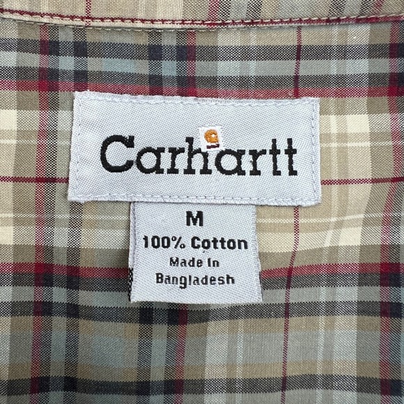 Y2K Vintage 05 Carhartt Men's Plaid Long Sleeve Button Down Shirt M S130PTN - Picture 8 of 12